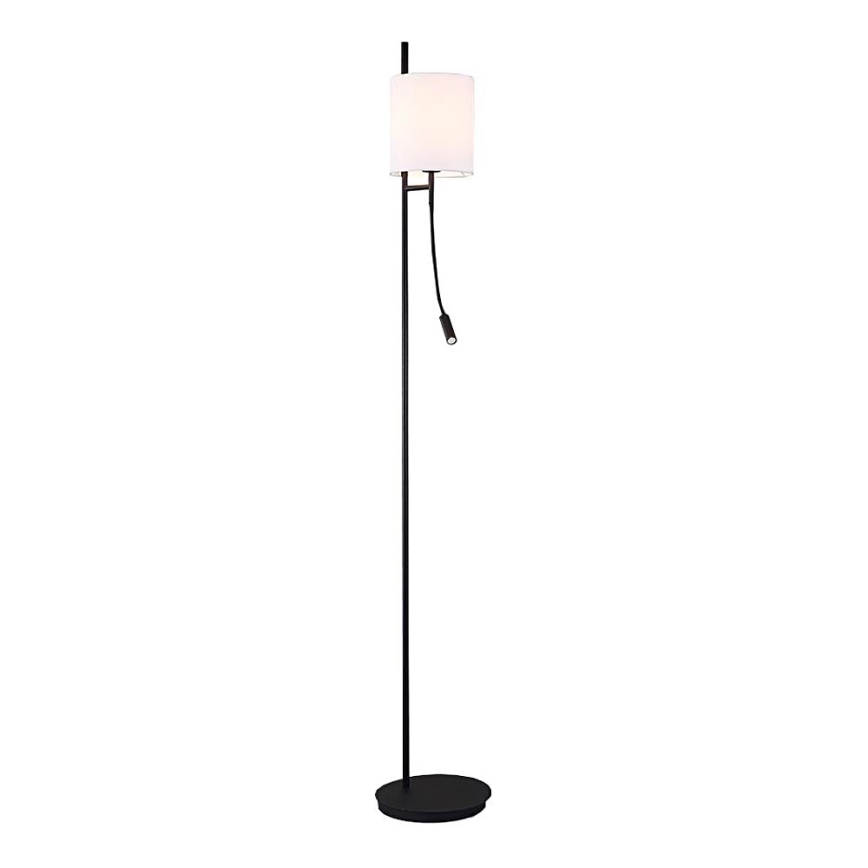 Candeeiro de chão LED TOKYO 1xE27/40W/230V + LED/3W preto/branco