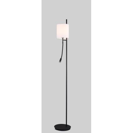 Candeeiro de chão LED TOKYO 1xE27/40W/230V + LED/3W preto/branco