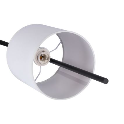 Candeeiro de chão LED TOKYO 1xE27/40W/230V + LED/3W preto/branco
