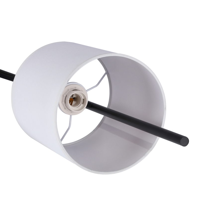 Candeeiro de chão LED TOKYO 1xE27/40W/230V + LED/3W preto/branco