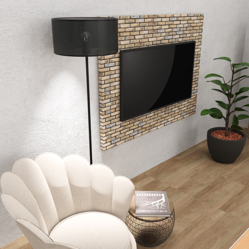 Candeeiro de chão LOFT SHADE 1xE27/60W/230V preto