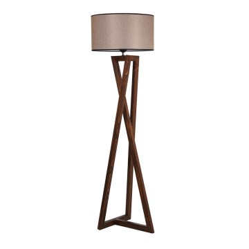Candeeiro de chão MACKA 1xE27/60W/230V bege/castanho