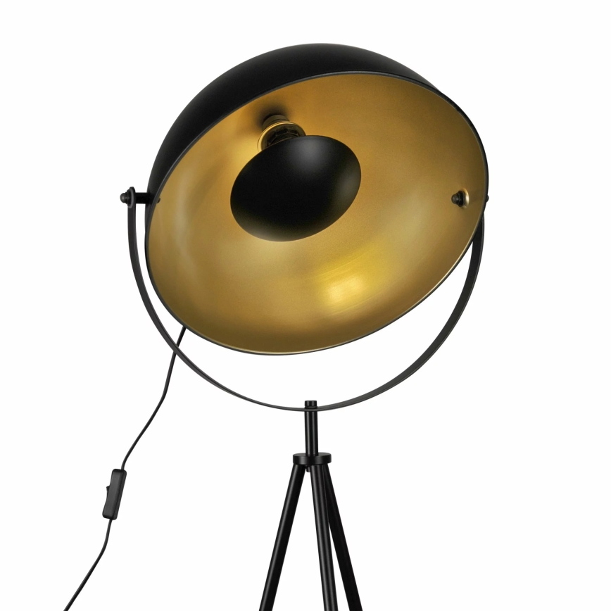 Candeeiro de chão MATYLDA 1xE27/20W/230V preto/dourado