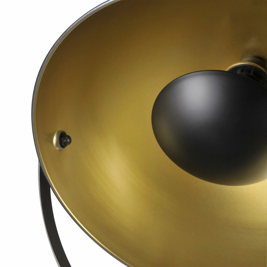 Candeeiro de chão MATYLDA 1xE27/20W/230V preto/dourado