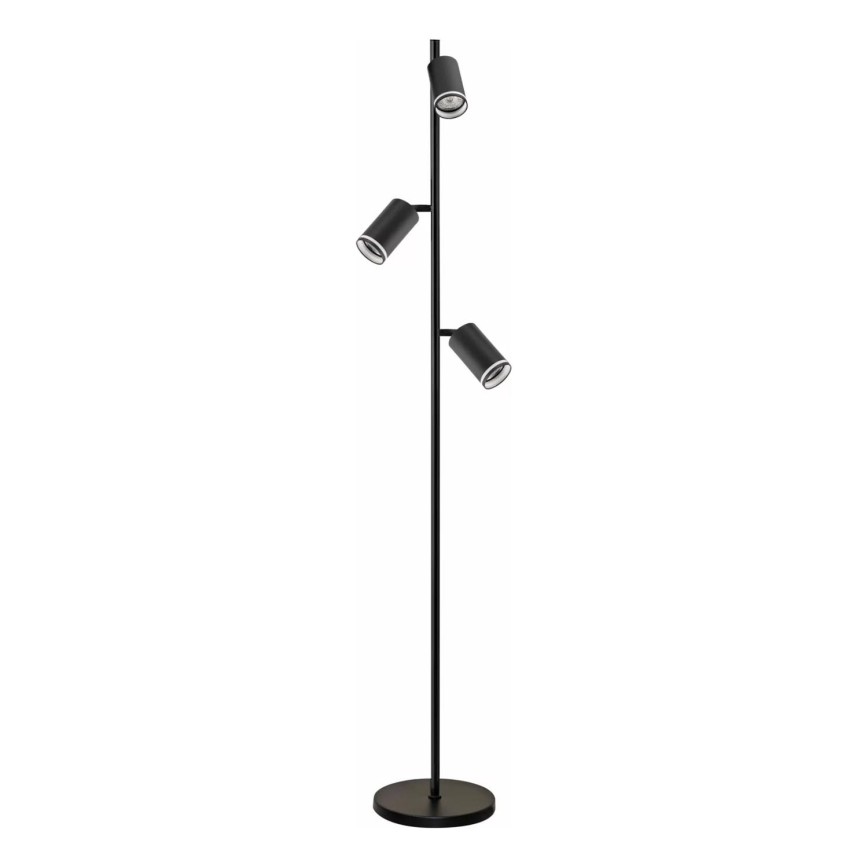 Candeeiro de chão PARIS 3xGU10/12W/230V preto