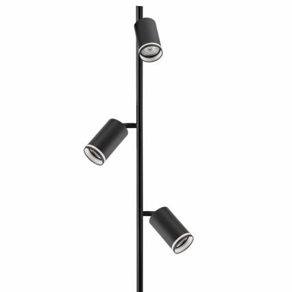 Candeeiro de chão PARIS 3xGU10/12W/230V preto