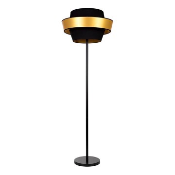 Candeeiro de chão PRETO GOLD 1xE27/60W/230V - certificado por FSC