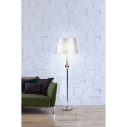 Candeeiro de chão PRIMA 1xE27/60W/230V prateado/cromado brilhante