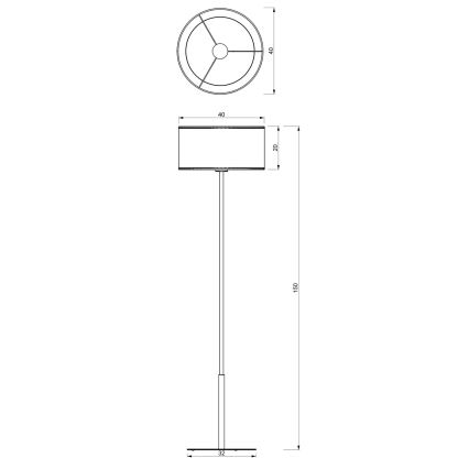 Candeeiro de chão RATTAN 1xE27/60W/230V vime
