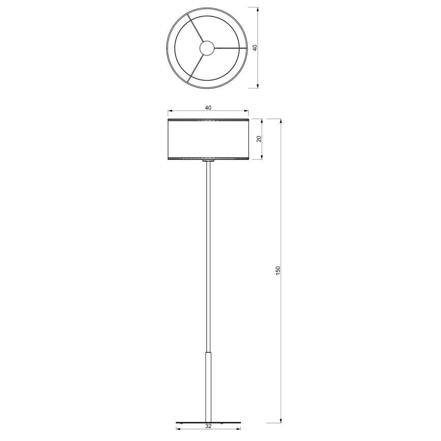 Candeeiro de chão RATTAN 1xE27/60W/230V vime