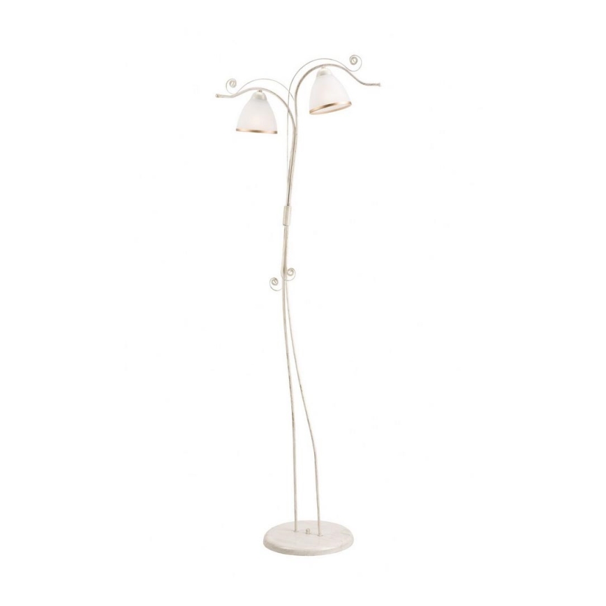 Candeeiro de chão RETRO II 2xE27/60W/230V branco