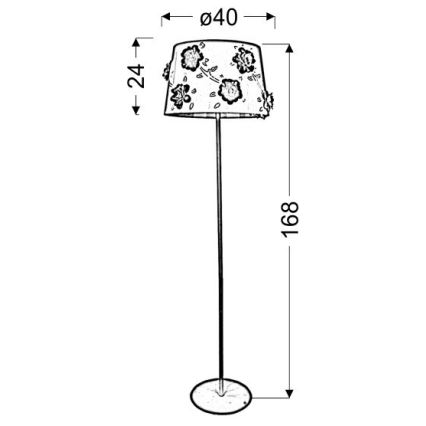 Candeeiro de chão ROSA 3xE14/40W/230V branco