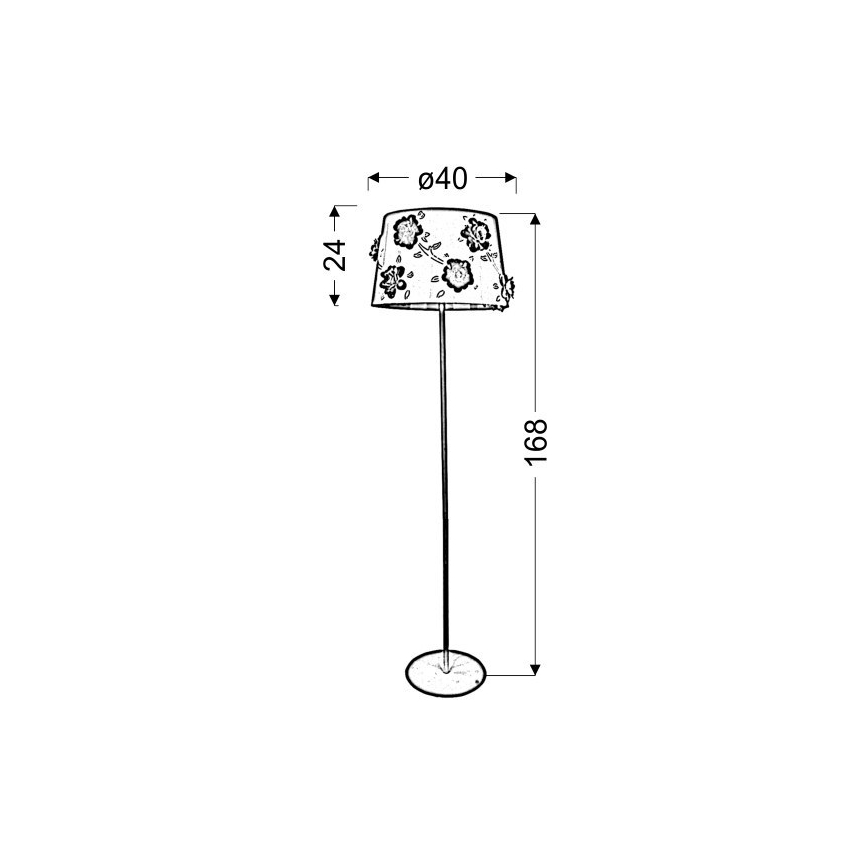 Candeeiro de chão ROSA 3xE14/40W/230V branco