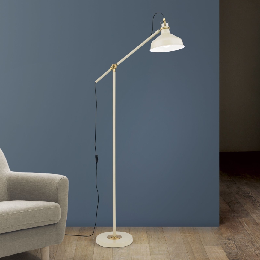 Candeeiro de chão SCHILLER 1xE27/40W/230V creme/bronze