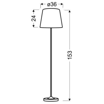 Candeeiro de chão SEGIN 1xE27/60W/230V cinzento/cromado brilhante