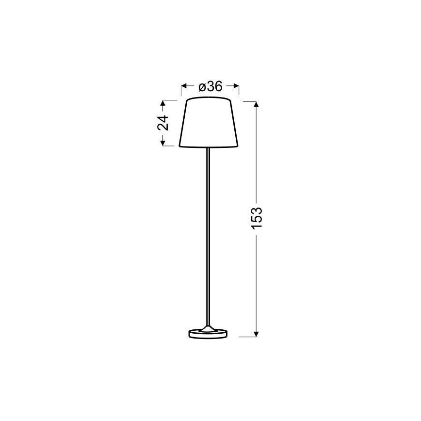 Candeeiro de chão SEGIN 1xE27/60W/230V cinzento/cromado brilhante