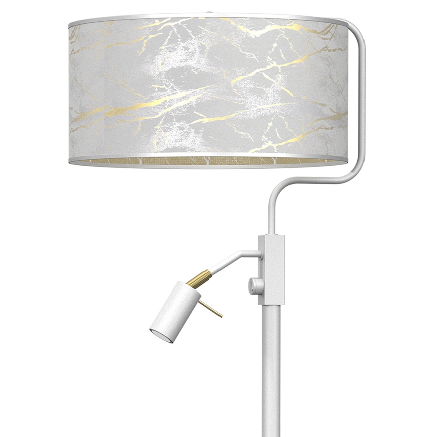 Candeeiro de chão SENSO 1xE27/40W/230V + 1xGU10/7W branco