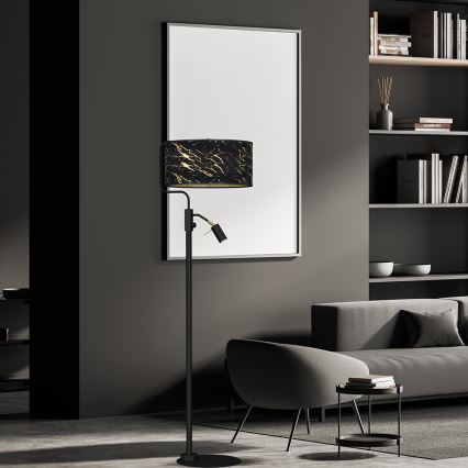 Candeeiro de chão SENSO 1xE27/40W/230V + 1xGU10/7W preto