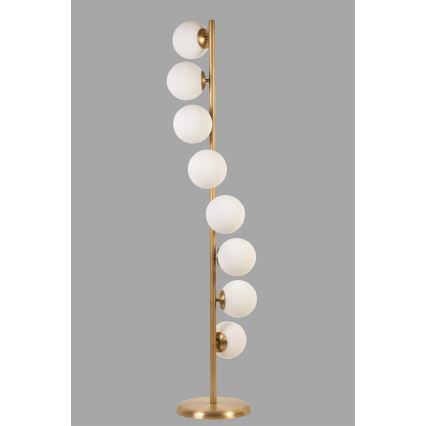 Candeeiro de chão SIMAY 8xE27/40W/230V dourado/branco