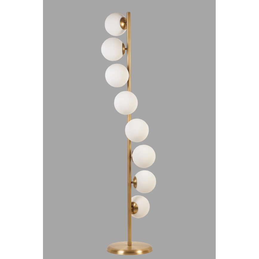 Candeeiro de chão SIMAY 8xE27/40W/230V dourado/branco