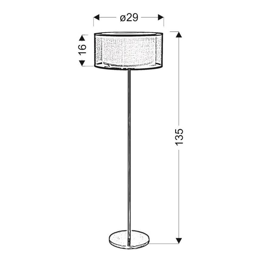 Candeeiro de chão SOLO 3xE14/40W/230V cinzento/cromado brilhante