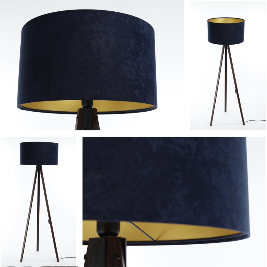 Candeeiro de chão STANDART 1xE27/60W/230V azul/castanho