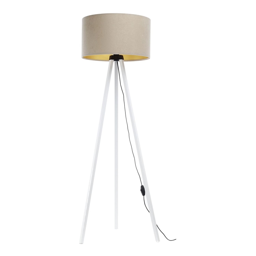 Candeeiro de chão STANDART 1xE27/60W/230V bege/branco