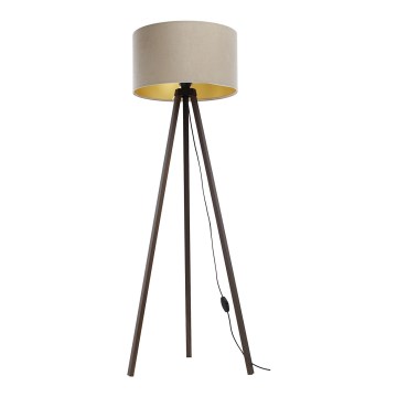 Candeeiro de chão STANDART 1xE27/60W/230V bege/castanho