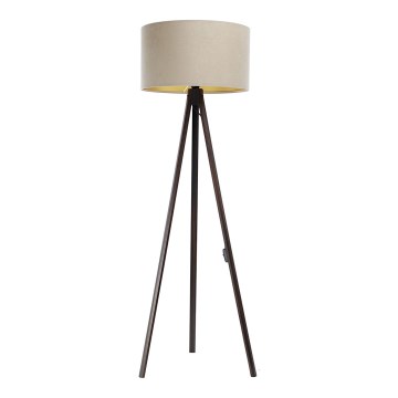 Candeeiro de chão STANDART 1xE27/60W/230V bege/castanho