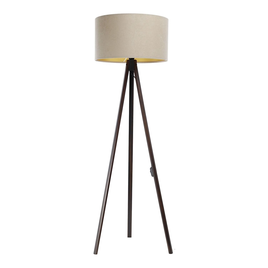 Candeeiro de chão STANDART 1xE27/60W/230V bege/castanho