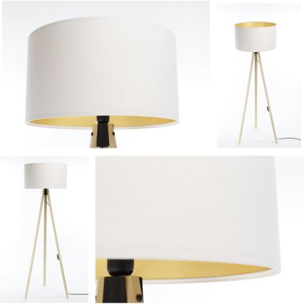 Candeeiro de chão STANDART 1xE27/60W/230V branco/bege