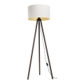 Candeeiro de chão STANDART 1xE27/60W/230V branco/castanho