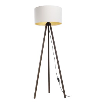 Candeeiro de chão STANDART 1xE27/60W/230V branco/castanho