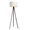 Candeeiro de chão STANDART 1xE27/60W/230V branco/castanho