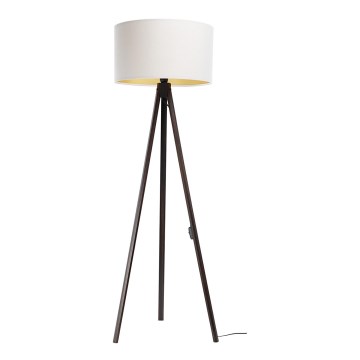 Candeeiro de chão STANDART 1xE27/60W/230V branco/castanho