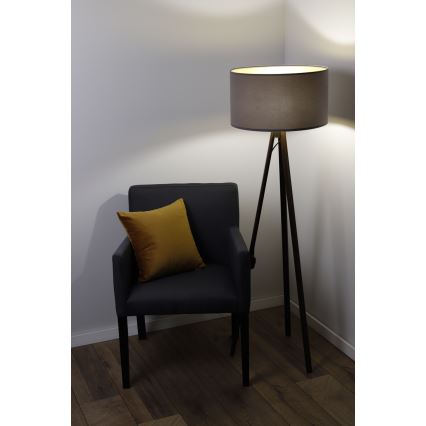 Candeeiro de chão STANDART 1xE27/60W/230V cinzento/castanho
