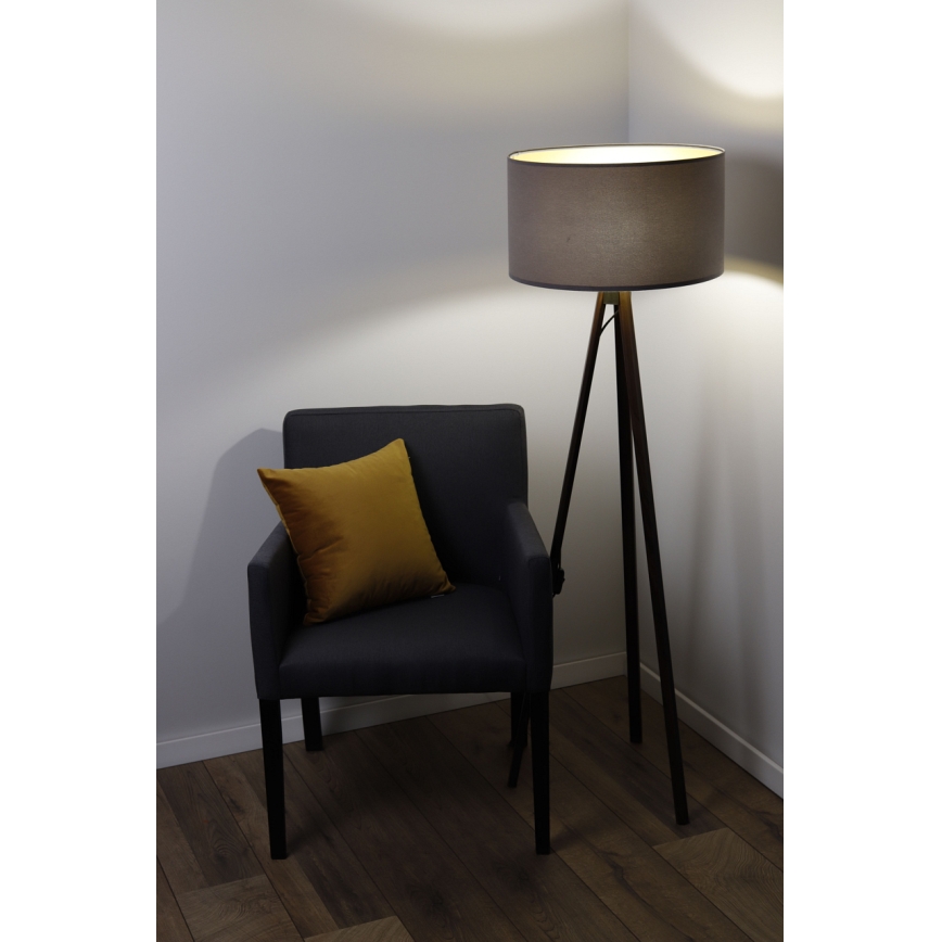 Candeeiro de chão STANDART 1xE27/60W/230V cinzento/castanho