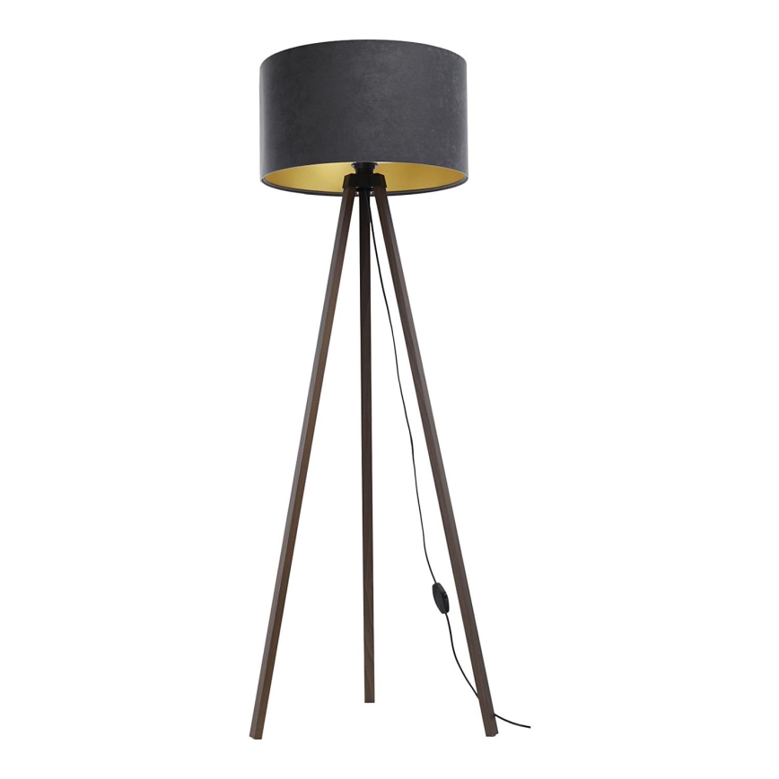 Candeeiro de chão STANDART 1xE27/60W/230V cinzento/castanho