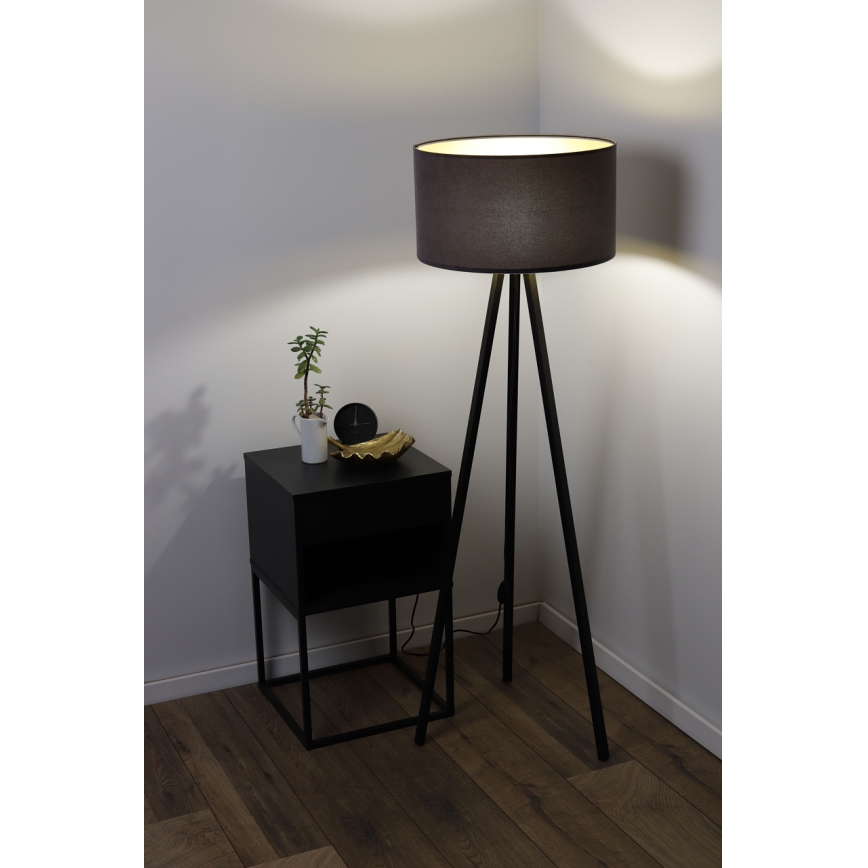 Candeeiro de chão STANDART 1xE27/60W/230V cinzento/castanho
