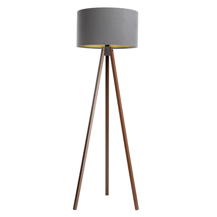 Candeeiro de chão STANDART 1xE27/60W/230V cinzento/castanho