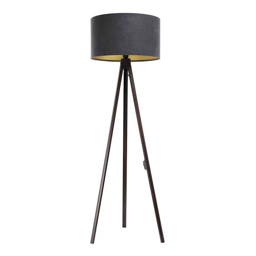 Candeeiro de chão STANDART 1xE27/60W/230V cinzento/castanho