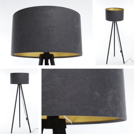 Candeeiro de chão STANDART 1xE27/60W/230V cinzento/preto