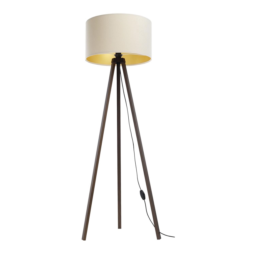 Candeeiro de chão STANDART 1xE27/60W/230V cremoso/castanho