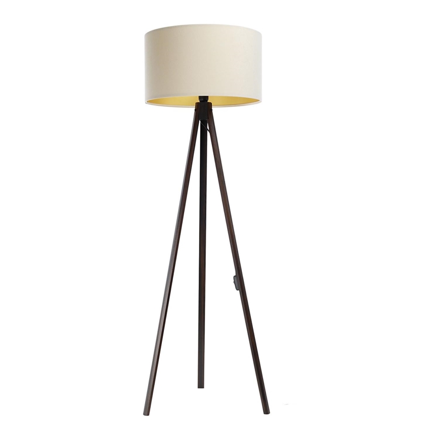 Candeeiro de chão STANDART 1xE27/60W/230V cremoso/castanho