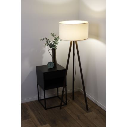 Candeeiro de chão STANDART 1xE27/60W/230V cremoso/preto