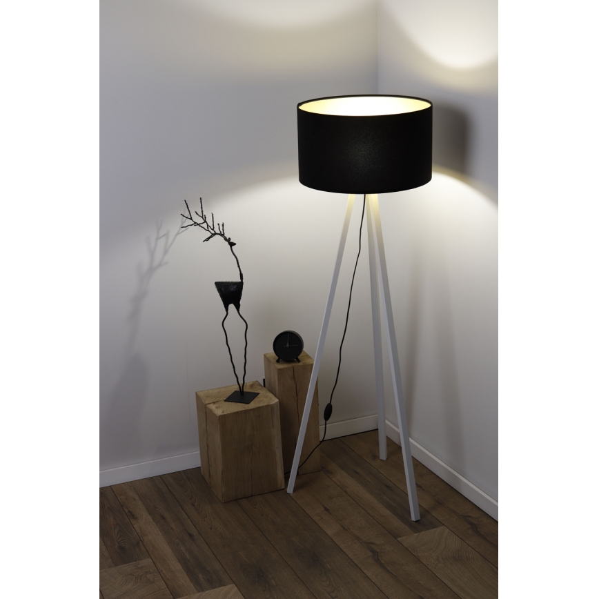 Candeeiro de chão STANDART 1xE27/60W/230V preto/branco