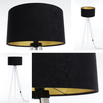 Candeeiro de chão STANDART 1xE27/60W/230V preto/branco