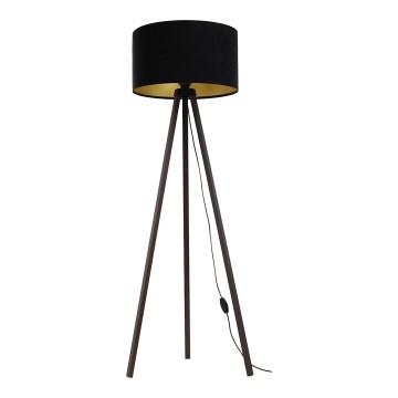 Candeeiro de chão STANDART 1xE27/60W/230V preto/castanho