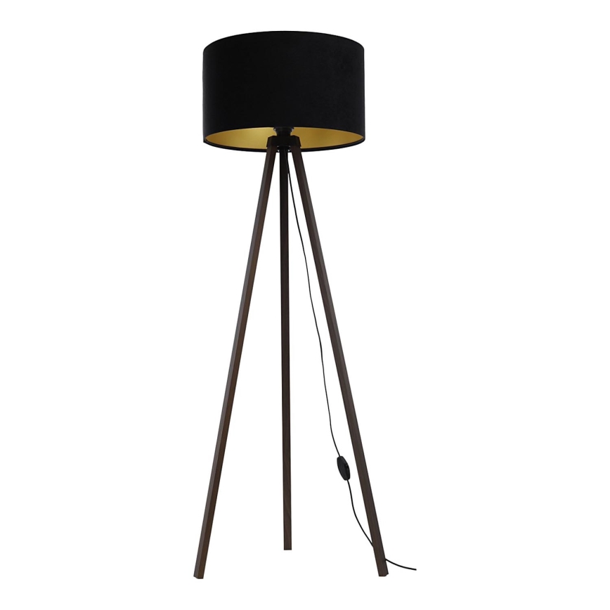 Candeeiro de chão STANDART 1xE27/60W/230V preto/castanho