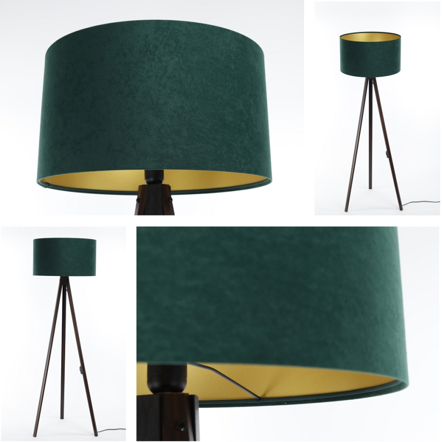 Candeeiro de chão STANDART 1xE27/60W/230V verde/castanho